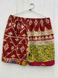 Pantalon taille haute unisexe vintage fait à la main en pur coton Kantha Stitch Patchwork brodé plage et vêtements de nuit - Product Image 6