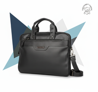 Sac à bandoulière en cuir vegan classique, décontracté, luxueux, écologique, souple, pour ordinateur portable, avec sangle réglable, unisexe, sac de travail
