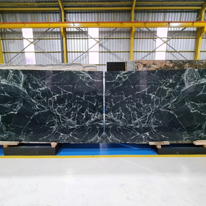 Surface polie de dalle de marbre de vert d'araignée de conception moderne pour des applications d'hôtel grande forme en pierre durable - Product Image 1