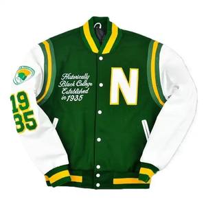 OEM personalizado Unisex High Street invierno Universidad Varsity chaquetas Lettermen Vintage BK Pop Chenille parches hombres soporte con capucha - Product Image 2