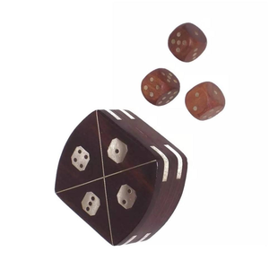 Metier New Arrival <b>Wooden</b> Dice and Domino Game Set Brown <b>Colour</b> Top Selling Game Wholesale for Indoor Games Promotional Gifts - Product Image 2