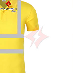 Camiseta Polo Impermeable de Alta Visibilidad ANSI Clase 1 con Características de Seguridad Reflectantes, Diseño de Cinta Reflectante, Color Personalizado - Product Image 3
