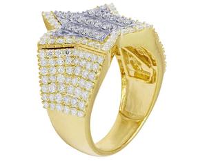 Hiphop Style Fine Jewelry Fully <b>Iced</b> Out Moissanite Diamond Star <b>Ring</b> for Men and Women - Product Image 3