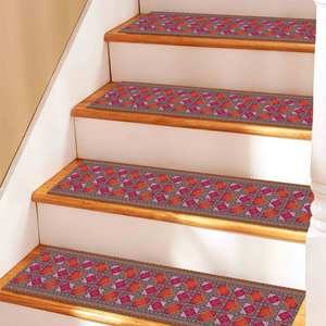 Alfombra Roja, Diseño Étnico, Moderna, Antideslizante, Alfombra Impresa en 3D, Goblen - Product Image 4