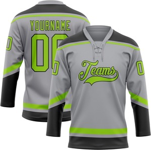Venta al por mayor de impresión por sublimación OEM EQUIPO PROFESIONAL UNIFORME transpirable absorbe la humedad de secado rápido personalizado camisetas de hockey sobre hielo - Product Image 6