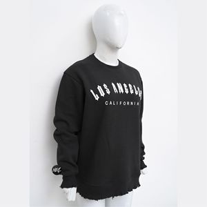 Vente en gros de sweatshirt à manches longues surdimensionné avec impression bouffante et logo personnalisé pull en coton pour vêtements d'hiver pour hommes pull pour hommes - Product Image 3