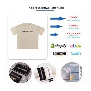 Personalizada de los hombres 100% algodón de peso pesado de gran tamaño Drop Shoulder Streetwear camiseta - Product Image 6