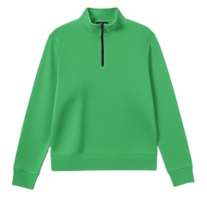 Men's Winter Half Zip Fleece Pullover Sweatshirt Eco-Friendly Knitted Stand Collar Pocket <b>Design</b> Customizable Sweatshirt - Product Image 1