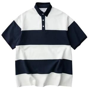 Polo pour hommes été décontracté à manches courtes Colorblock Polo Golf porter revers chemises vêtements coton - Product Image 6