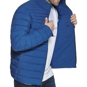 Chaqueta acolchada con cremallera para hombre con logotipo personalizado al por mayor, chaquetas de invierno, ropa de calle profesional, chaqueta ligera hinchada de invierno - Product Image 4