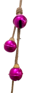 Adorno Navideño Moderno de Hierro Pintado de 45 mm, Campanas de Navidad Colgantes de Color Rosa, Escultura China Plateada, Artesanía Metálica - Product Image 3