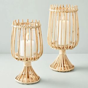 Best Seller Bamboo Woven <b>Candle</b> Holder Jar <b>Tea</b> Light Handicraft Eco Friendly for Home Decoration From India - Product Image 2