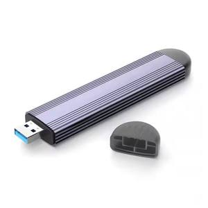 เคสอะลูมิเนียมอัลลอยสำหรับใส่ M.2 NVMe NGFF SSD สำหรับแล็ปท็อปและโทรศัพท์มือถือ พร้อมพอร์ต USB และ Type C - Product Image 4