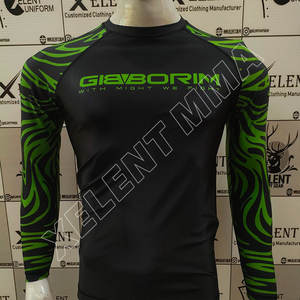 Rash Guards MMA BJJ Hombres Camisa de compresión de impresión completa NO GI, GI, MMA Shorts - Product Image 1