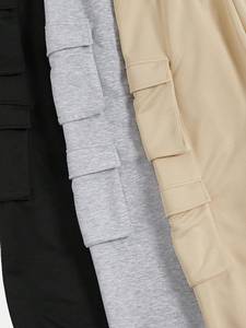 Men's Casual Customizable Pocket Sweatpants with Solid Drawstring Waist Fully Men's Pants & Trousers - Product Image 5