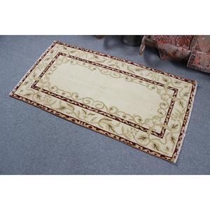 Tapis turc, tapis vintage 2,5x4,9 pieds, tapis en laine marocaine beige brun - Product Image 4