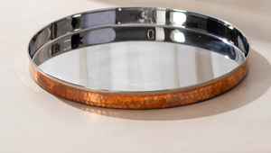 Vente en gros de vaisselle du fabricant en acier inoxydable cuivre traditionnel ensemble de 1 assiette Thali 5 bols 1 verre et 1 cuillère - Product Image 5