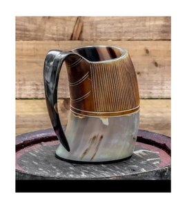 Mug en corne de buffle à la mode, capacité de 600 ml, mug à sculpture viking, décoration de bière, design moderne - Product Image 4