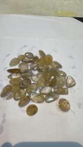 Quartz à facettes en vrac de haute qualité Rutile doré naturel diverses coupes émeraude ovale Marquise poire coeur ailes meilleures Sources - Product Image 6