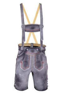 Lederhosen pour hommes, brodés, taille mi-haute, en daim, style bavarois, pour l'Oktoberfest - Product Image 4
