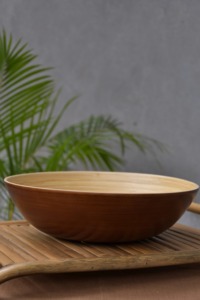 Cuenco grande de bambú pintado en color personalizado Decoración de presentación de comida atractiva Ecológico Productos vietnamitas al por mayor - Product Image 6