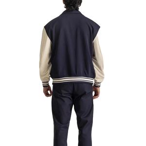 Chaqueta Varsity Acolchada con Capucha para Hombre, Personalizada, con Cuerpo de Lana, Cuello Mandarín y Forro de Seda, Estilo Casual de Invierno - Product Image 2