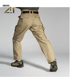 Pantalones Cargo Tácticos para Hombre, Lona de Peso Medio, Secado Rápido, Resistentes al Agua, Transpirables, Múltiples Bolsillos, Estilo Ropa de Trabajo, Otoño - Product Image 4