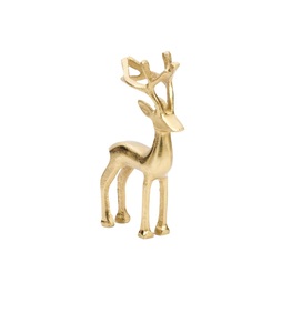 Statue de cerf en or plaqué de qualité supérieure, sculptures d'animaux élégantes pour la décoration du hall d'hôtel, cadeau de pendaison de crémaillère pour une nouvelle maison, objet de collection - Product Image 3