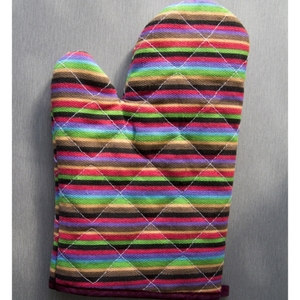 Cheapest Price Organic Cotton Stripe Design Best Quality <b>Oven</b> Mitt With Customized Size - Product Image 4