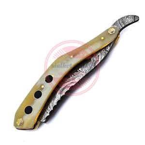 Damascus Steel Razor Durable <b>Edge</b> Damascus steel Men Shaving Razors - Product Image 4