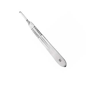 Manche de scalpel n° 4 4 poignées de scalpel en acier inoxydable de qualité chirurgicale, source d'alimentation manuelle, kit de travail standard MOL pour la sécurité et la suture - Product Image 1