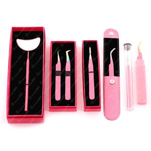 Pinzas de pestañas antiestáticas de acero inoxidable japonesas con logotipo personalizado, herramienta de belleza de etiqueta privada con punta puntiaguda en caja de 1 pieza - Product Image 6