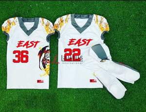 Wholesale High Quality 12 Panel American Football <b>Uniforms</b> Personalized for <b>Schools</b> & Leagues Sublimation Technics Price - Product Image 5