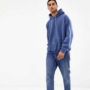 Sweat à capuche imprimé bouffant personnalisé de 600 g/m² 100% coton Sweat-shirt pour homme avec techniques brodées Sweats à capuche surdimensionnés pour - Product Image 2