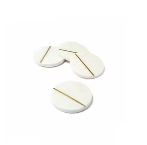 Stone Marble <b>Coasters</b> with Narrow Wood Inlay Stylish <b>Drink</b> <b>Coasters</b> Premium <b>Coasters</b> for Home Table Decor Hot Selling - Product Image 1