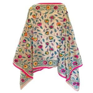 กระจกงานแฮนด์เมด Phulkari Dupatta,ผ้าห่อคอ Dupatta แบบปักลาย Phulkari - Product Image 1