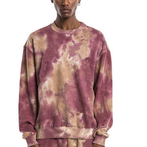 Custom 100% Cotton Fleece Breathable <b>Tie</b> Dye Winter <b>Zipper</b>-Up Sweatshirt Regular Length Digital Printing OEM Service - Product Image 1