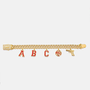 Elegant <b>Gold</b> <b>Pearl</b> & Diamond Tennis Charm <b>Bracelet</b>-Gift - Product Image 4