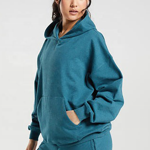 100% coton sweat à capuche personnalisé pour femmes avec poche kangourou sweat à capuche vestes de sport légères pour dames sweats à capuche d'hiver - Product Image 2