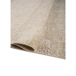 Alfombra Rectangular de Lana y Seda Entropy Ivory, Tejida a Mano, Color Sólido, Modelo Esh-1520 (Cs-01) para Sala de Estar y Pasillo - Product Image 2