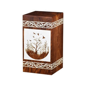 Urna Funeraria de Madera de Palisandro de Primera Calidad |   Recuerdo Funerario de Madera Hecho a Mano de Gran Capacidad |   Memorial para Cenizas Humanas Adultas - Product Image 4