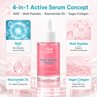 Sérum Peptidique NAD à Marque Blanche avec Niacinamide 2% Collagène Végétalien OEM ODM Soin Visage Revitalisant pour Peaux Normales