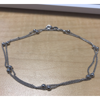 Cavigliera Religiosa Cristiana in Argento Sterling con Perle, Placcata in Oro e Rodio, con Perle d'Acqua Dolce, Cristalli e Diamanti, Ideale come Regalo - Product Image 2