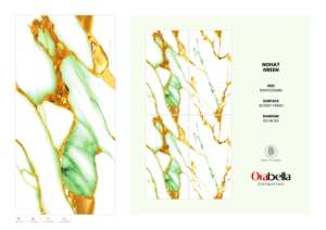 Dalles de sol et de mur en porcelaine dorée sans fin 600x1200, motif doré unique - Product Image 3