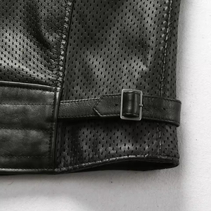 New Arrival Men's Lightweight Leather <b>Vest</b> High Quality Breathable Fabric Top Type Winter Logo Low MOQ Leather <b>Vest</b> Plus Size - Product Image 6