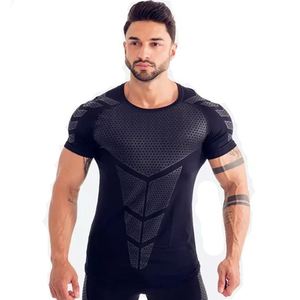 Vente en gros T-shirt d'entraînement pour hommes 100% coton coupe surdimensionnée respirant séchage rapide Sport Gym Tee Solid Stretch - Product Image 1