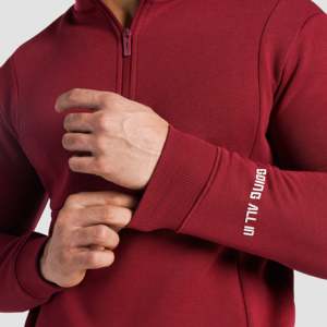 เสื้อซิป 1/4 ตัว ระบายอากาศได้ดี สีแดงเลือดหมู - Product Image 6