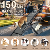 Rampe pour chien pliable pour grands chiens, rampe pour animaux de compagnie pour voiture, SUV, camion, capacité de 150 lb, fabrication en usine