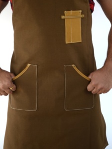 Delantal duradero con logotipo personalizado para salón de peluquería, corte de pelo, barbería, cocina, capa, chaleco, delantal de lona y cuero para hombres y mujeres - Product Image 5