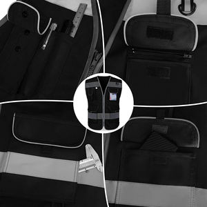 Hi Vis 100% Polyester Jackets Workwear Vest Multi Pocket Silver Tape Waterproof Back Customizable Reflective Safety Clothing - Product Image 4